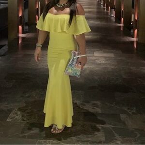 Yellow Ruffle Dress